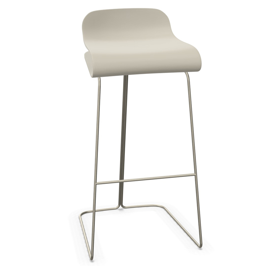 Kristalia BCN Barhocker mit Kufengestell beige in 3 Größen