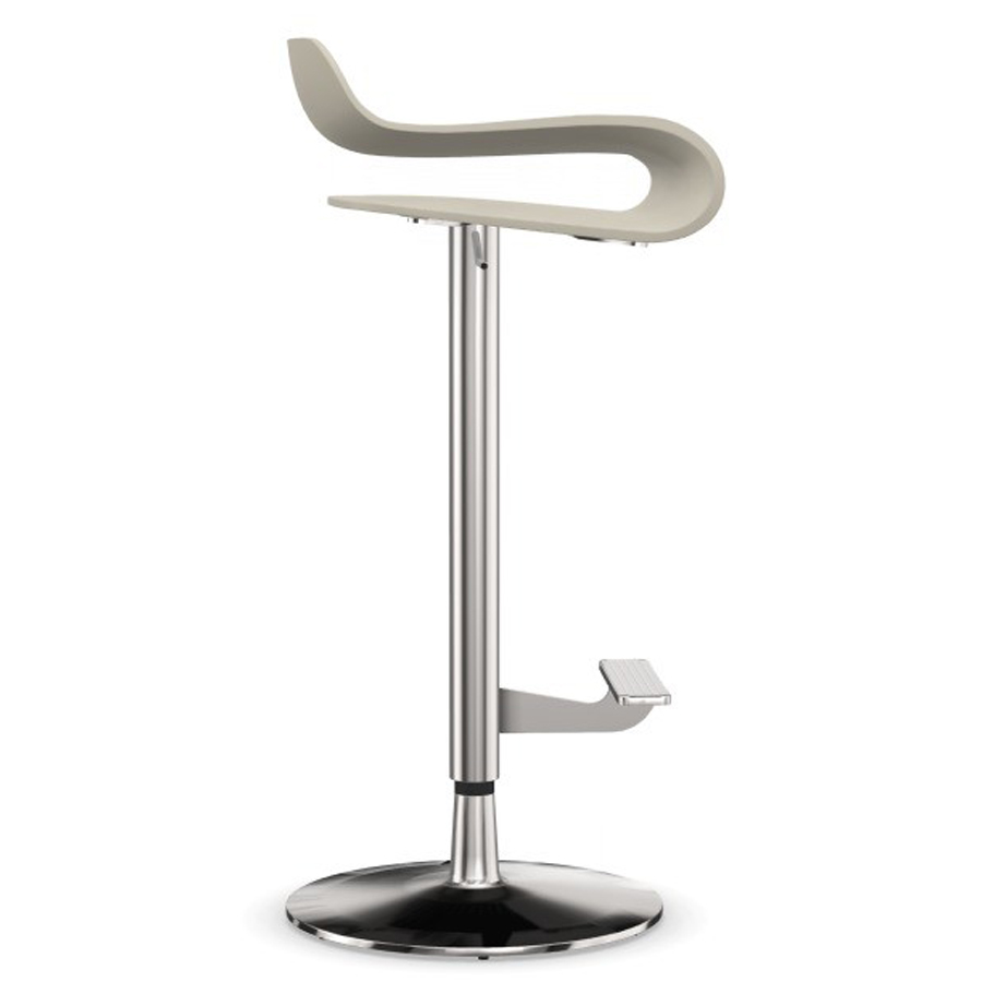 Kristalia BCN Barhocker höhenverstellbar Gestell verchromt