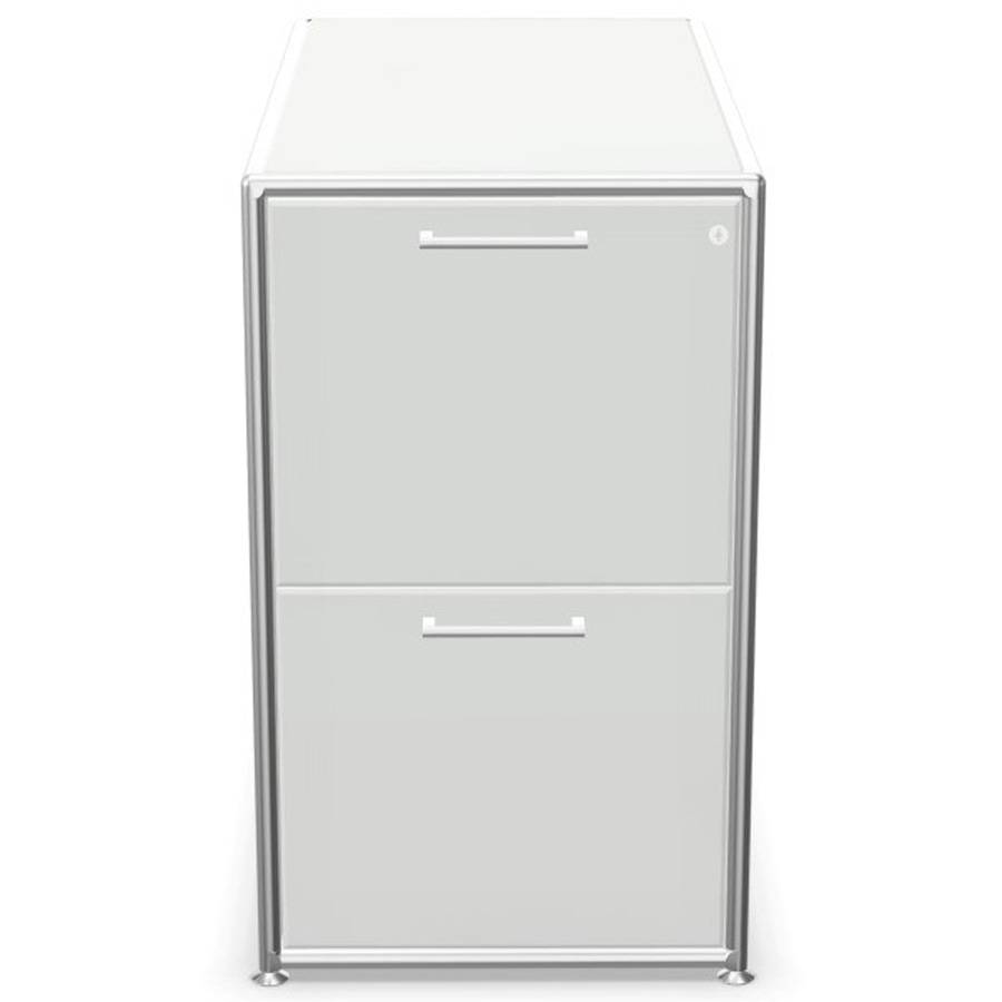 Bosse Modul Space Standcontainer in Weiß Rahmen Chrom Frontansicht