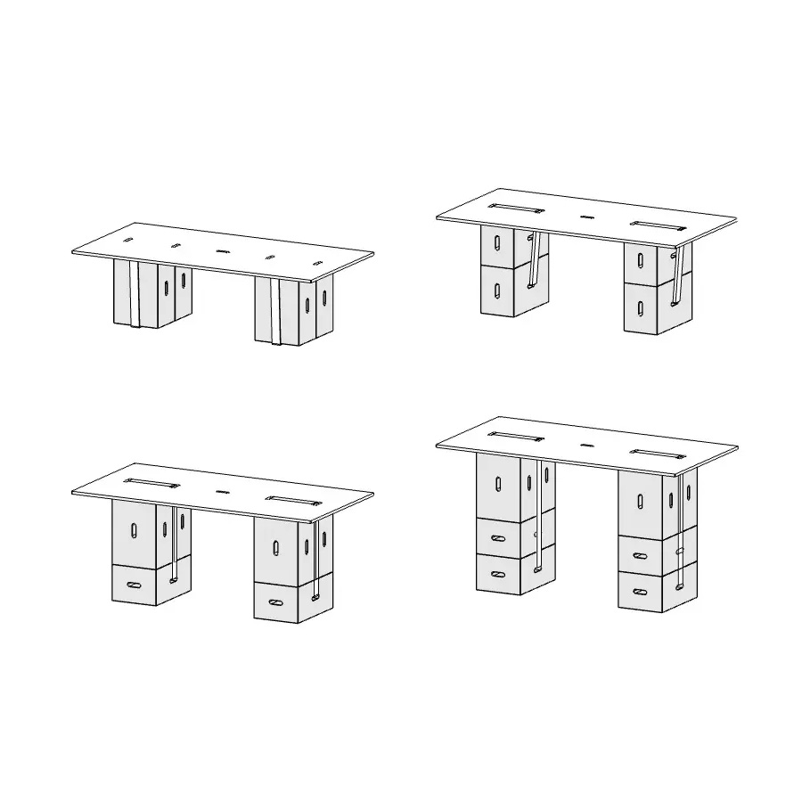 X-Table Aufbau Variationen