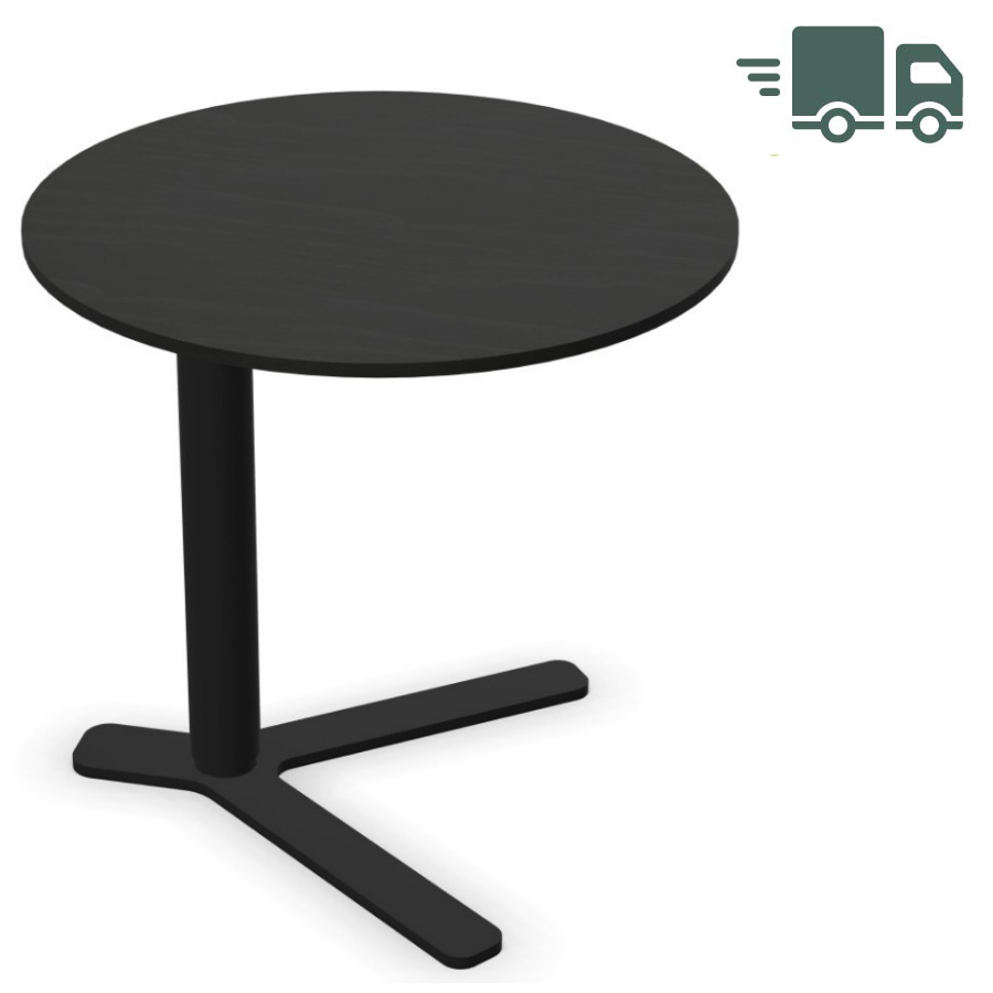 lapalma YO Beistelltisch schwarz mit runder Platte höhenverstellbar - schnell geliefert