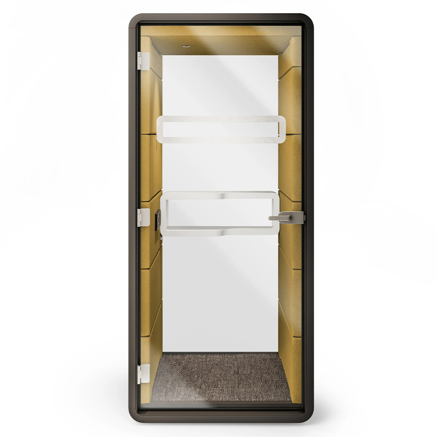 Hushphone Telefonbox Telefoncube Akustikbox Telefonzelle in Wool Mustard