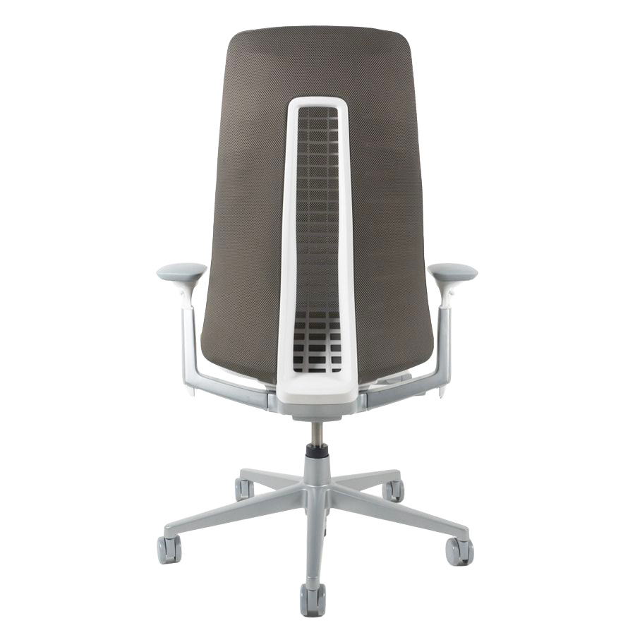 HAWORTH Fern Bürodrehstuhl brau mit Netzrücken Fußkreuz gepulvert Titanium