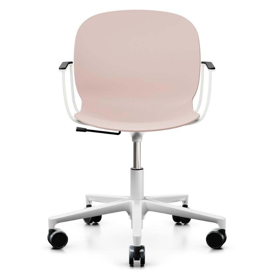 Profim Noor (6070) Bürostuhl Sitzschale rosa mit Armlehnen