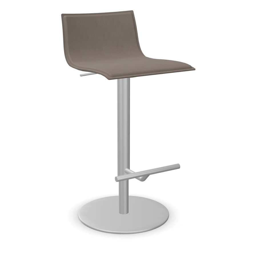 lapalma Thin Barhocker Leder schlamm dunkel