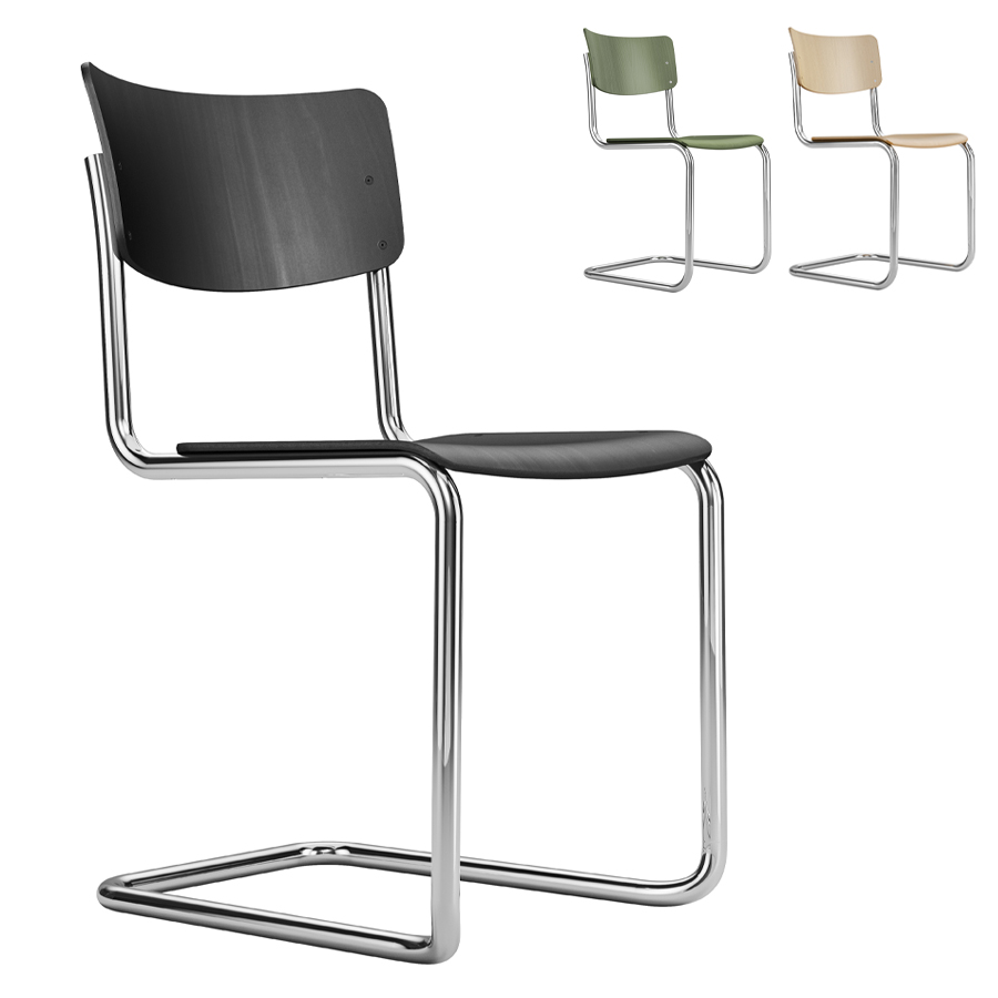 THONET S 43 | Konfigurator | Stahlrohr-Freischwinger | Gestell verchromt