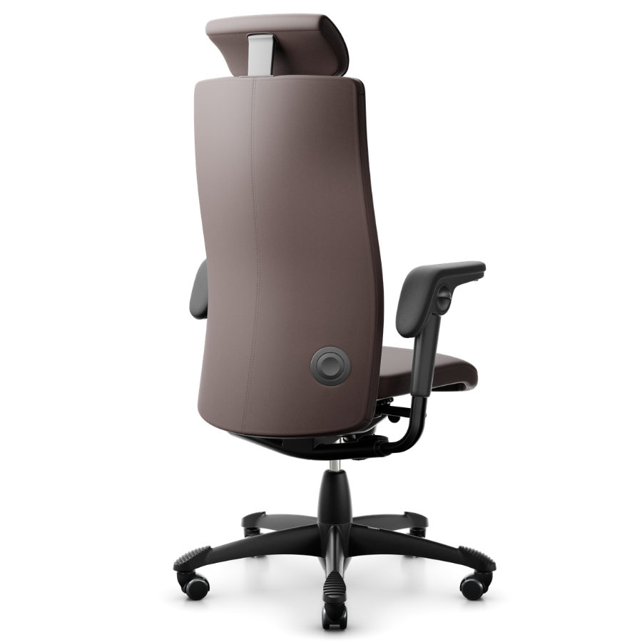 HAG Tribute 9031 Chefsessel Fußkreuz und Gestell komplett schwarz - Rückansicht