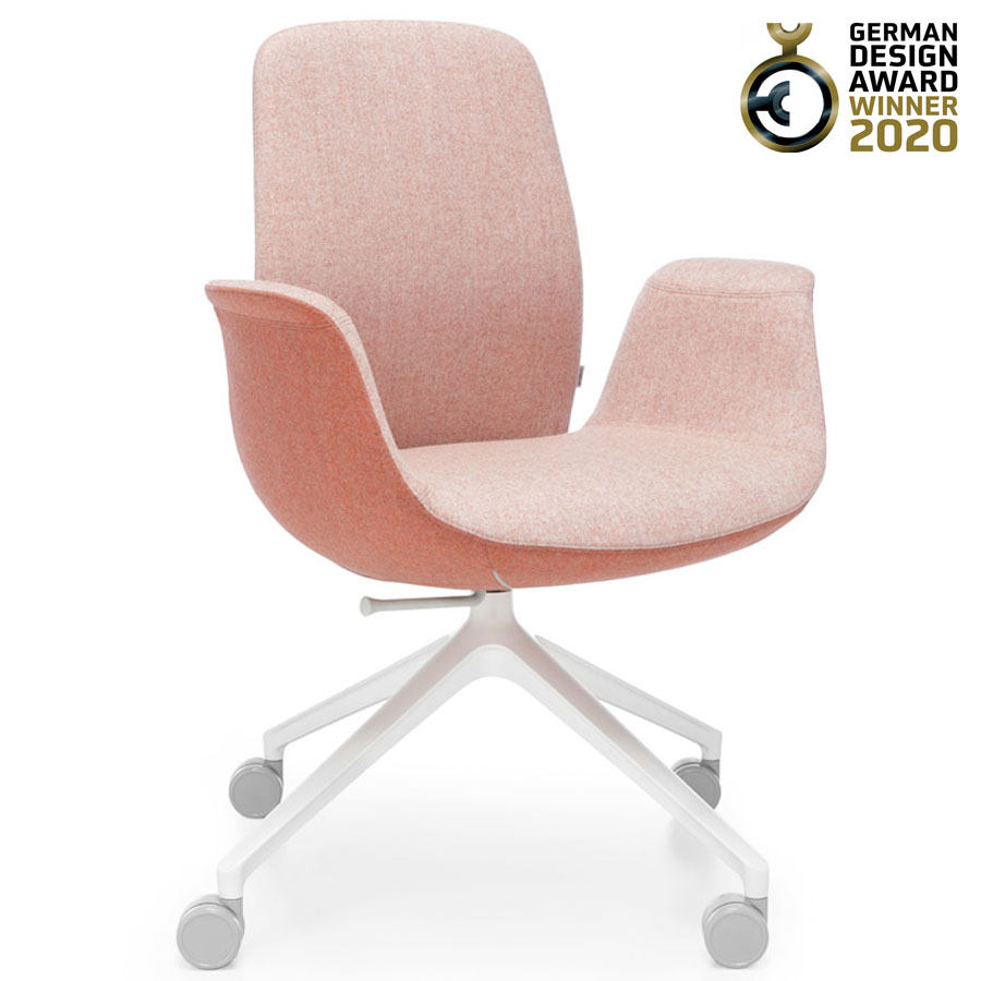 Profim ElliePro 20HST Synergy lachs zweifarbig - 4-armiges Fußkreuz RAL 9016 weiß