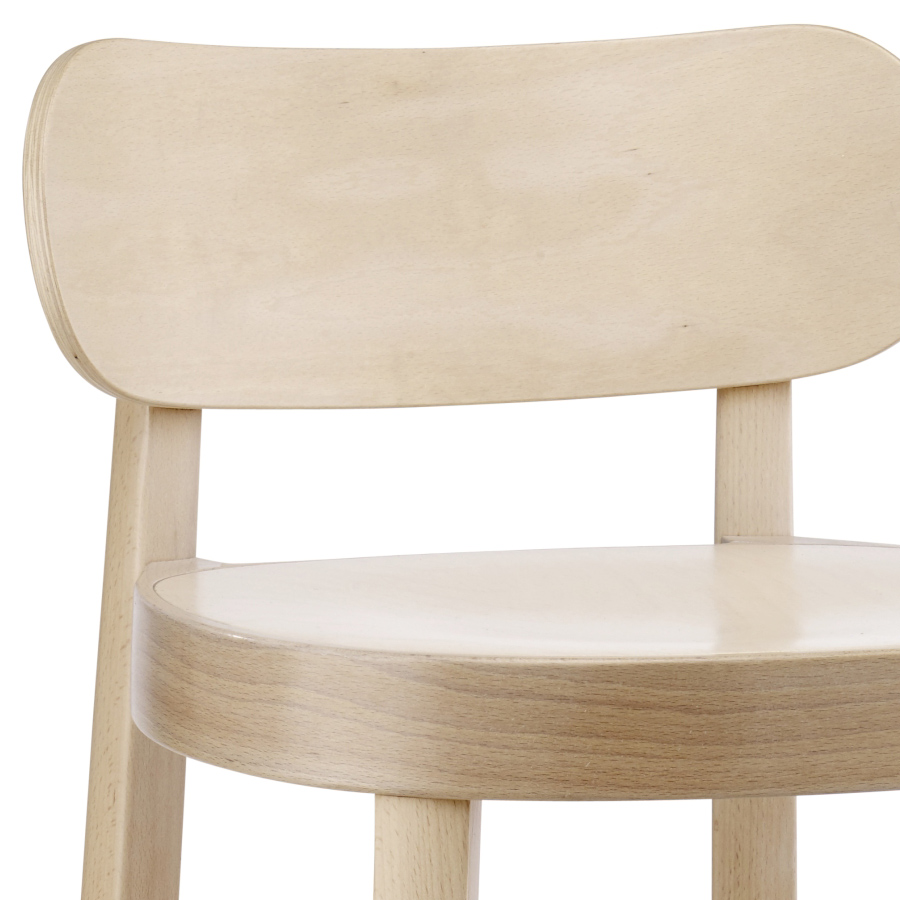 THONET 118 MH Barhocker mit Muldensitz Buche gebeizt aufgehellt - Nahaufnahme