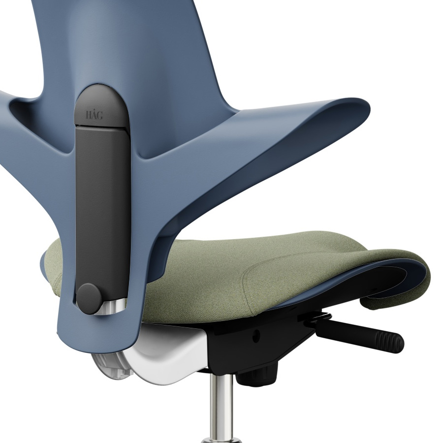 HAG Capisco Puls 8020 Blueberry mit Bezug Green-grey Capture (Gabriel) CPT5101 Detail