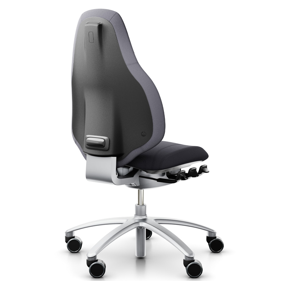 RH Mereo 220 mit hoher Rückenlehne - Stoff Xtreme hellgrau - Rückansicht