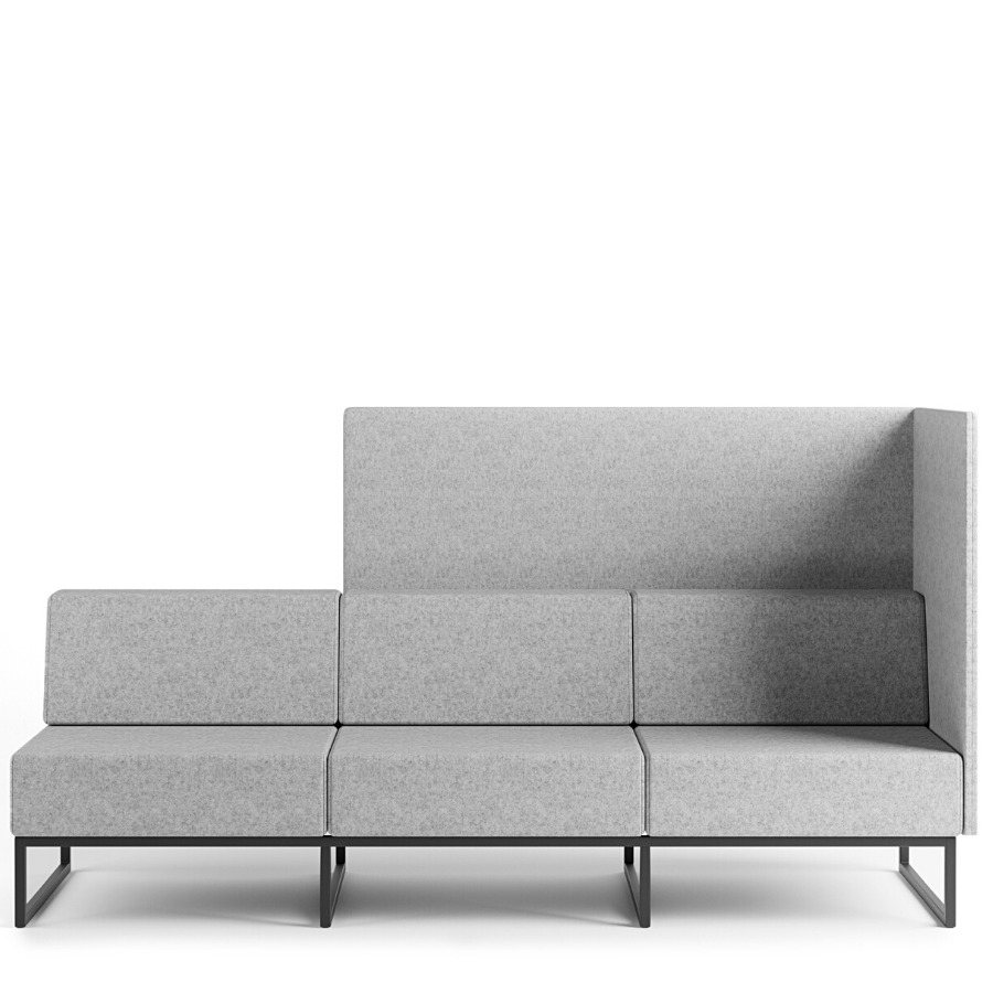 Bejot PLINT 3-Sitzer Modulsofa Seitenwand rechts bei Draufsicht