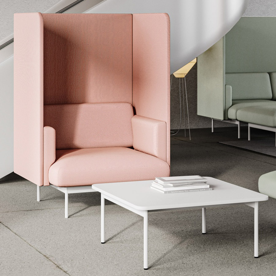 Bejot Fora FR TB65 Beistelltisch Tischplatte W1000 weiß, Gestell weiß