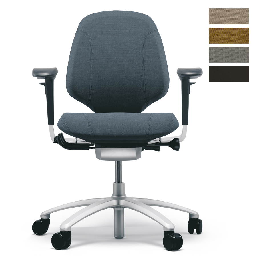 RH Mereo 200 silver mit halbhoher Rückenlehne - Gestell silber - Armlehnen