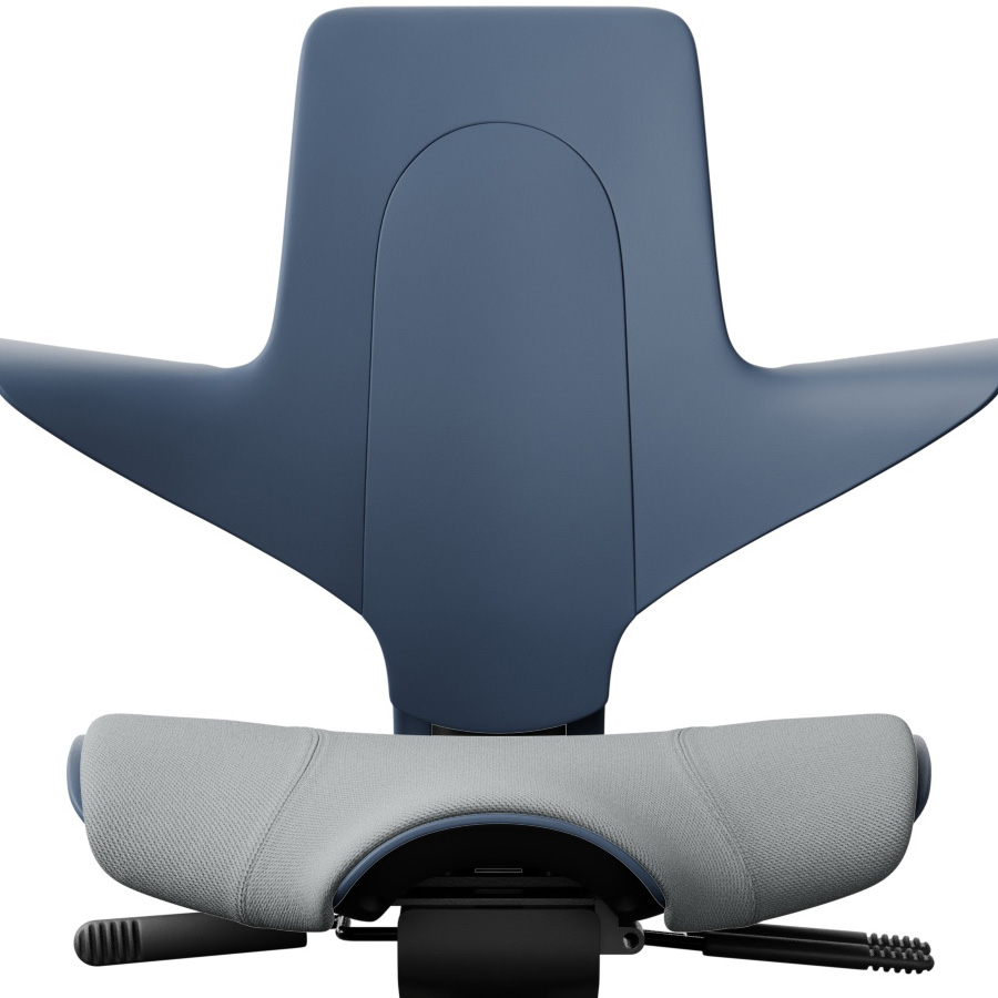 HAG Capisco Puls 8020 Blueberry mit Bezug Light ash grey Select (Gabriel) SC60131 Detail
