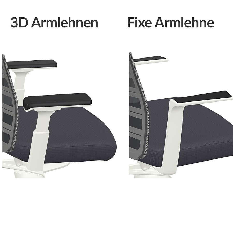 3D- oder Fixe Armlehnen