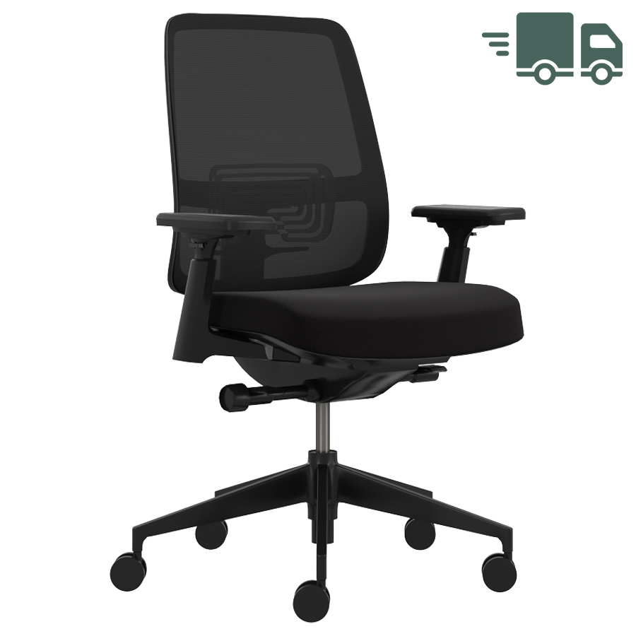 HAWORTH Lively Bürodrehstuhl schwarz mit Netzrücken