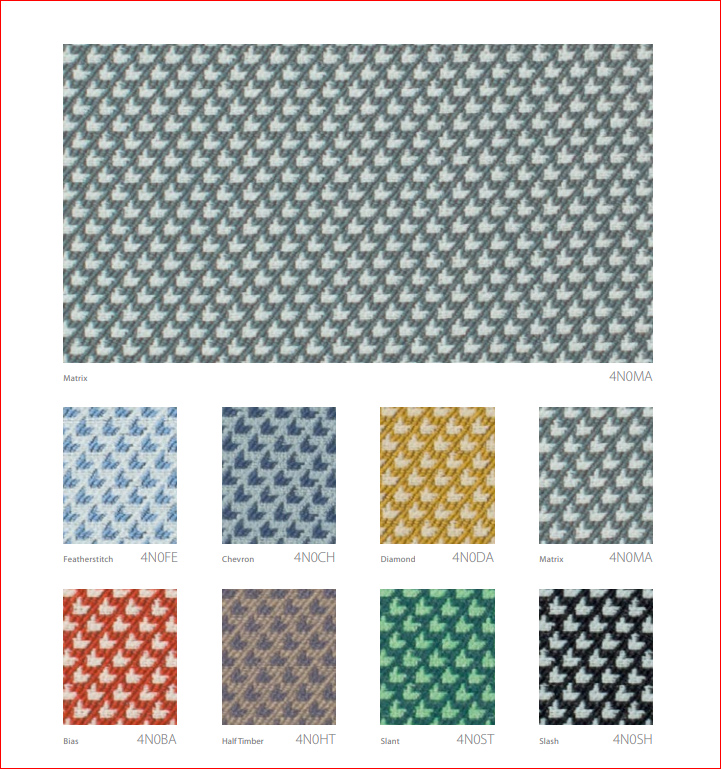 Haworth NIA Stoff - Diagonale Farben