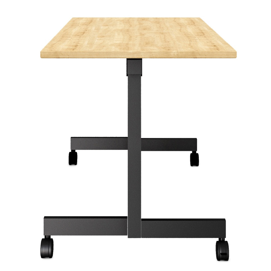 Bejot Orte OT2LT Tisch mit Gestell schwarz und Tischplatte Brettschichteichenholz