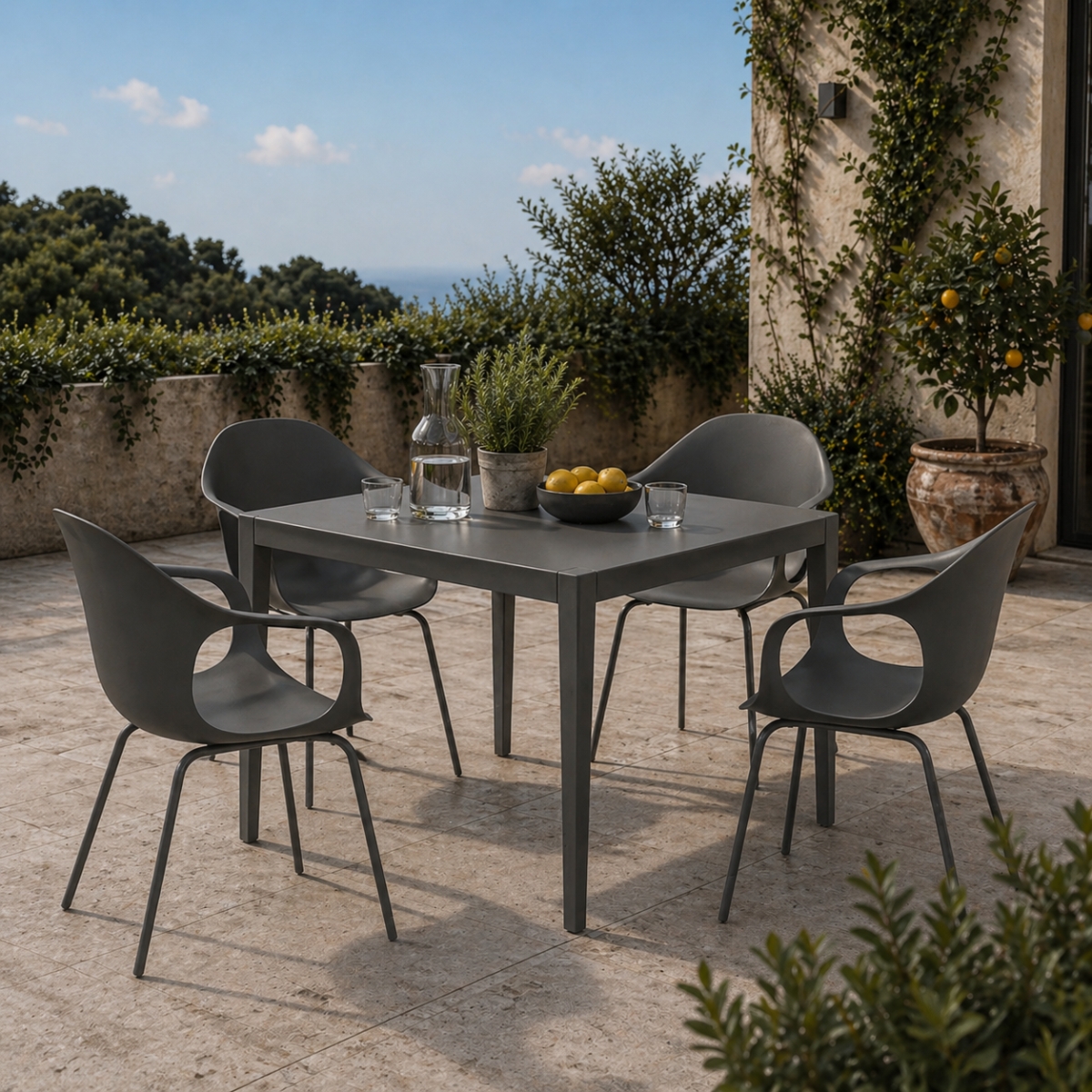 kristalia elephant vierfuss outdoor grau beispielbild