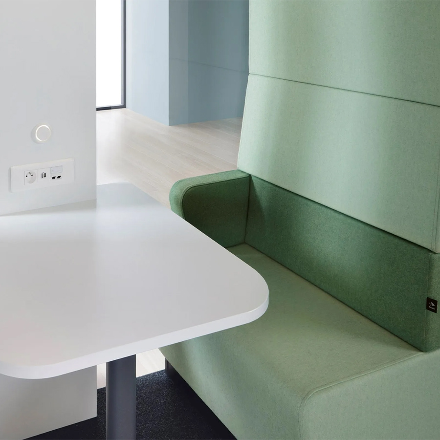 Hushoffice Hushmeet Open.S in Wool Jade und Seagrass