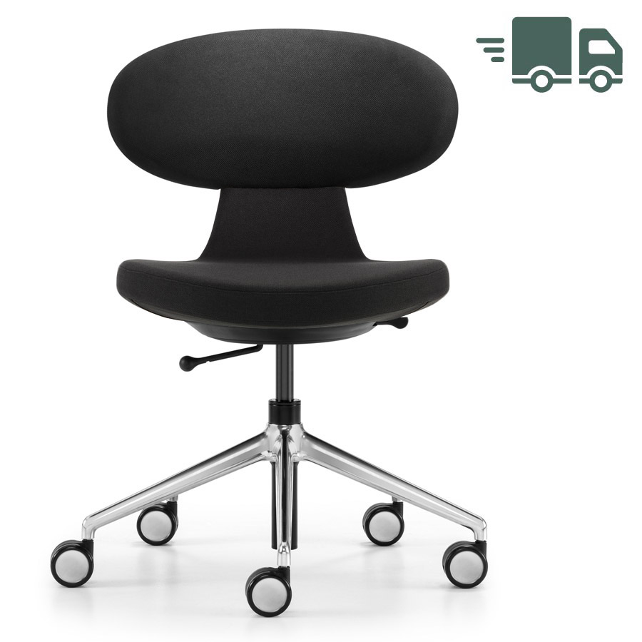 Girsberger Simplex Bürostuhl Homeoffice schwarz mit Designrollen