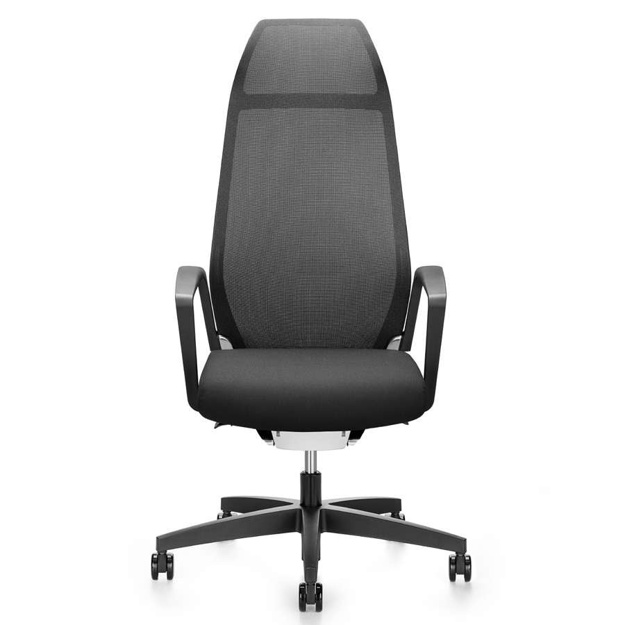 Züco Selvio E | Netzrücken | Ringarmlehnen | Hohe Rückenlehne mit integrierter Nackenstütze