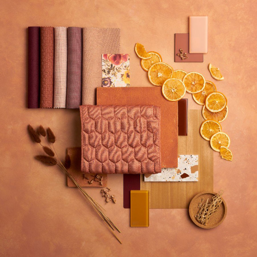 Digital Knit Emberglow Moodboard