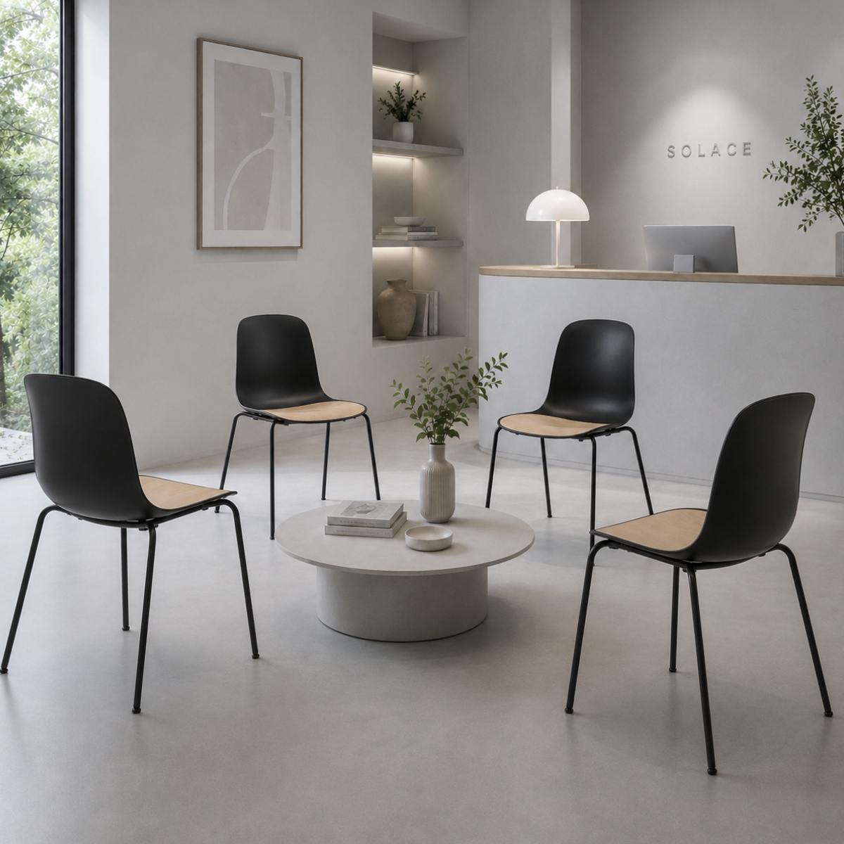 lapalma SEELA S311 | Wartezimmerstuhl stapelbar mit Vierfussgestell | Konfigurierbar
