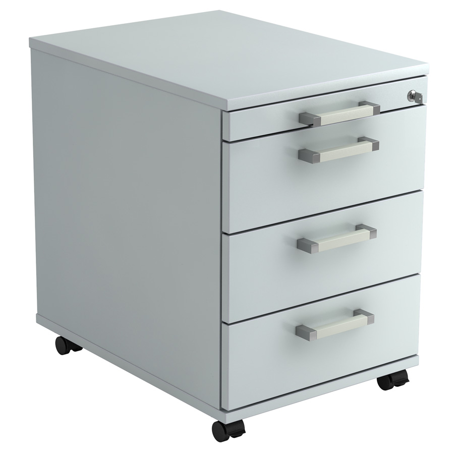 RWH Rollcontainer ROCK grau - Chromgriff Kunststoff