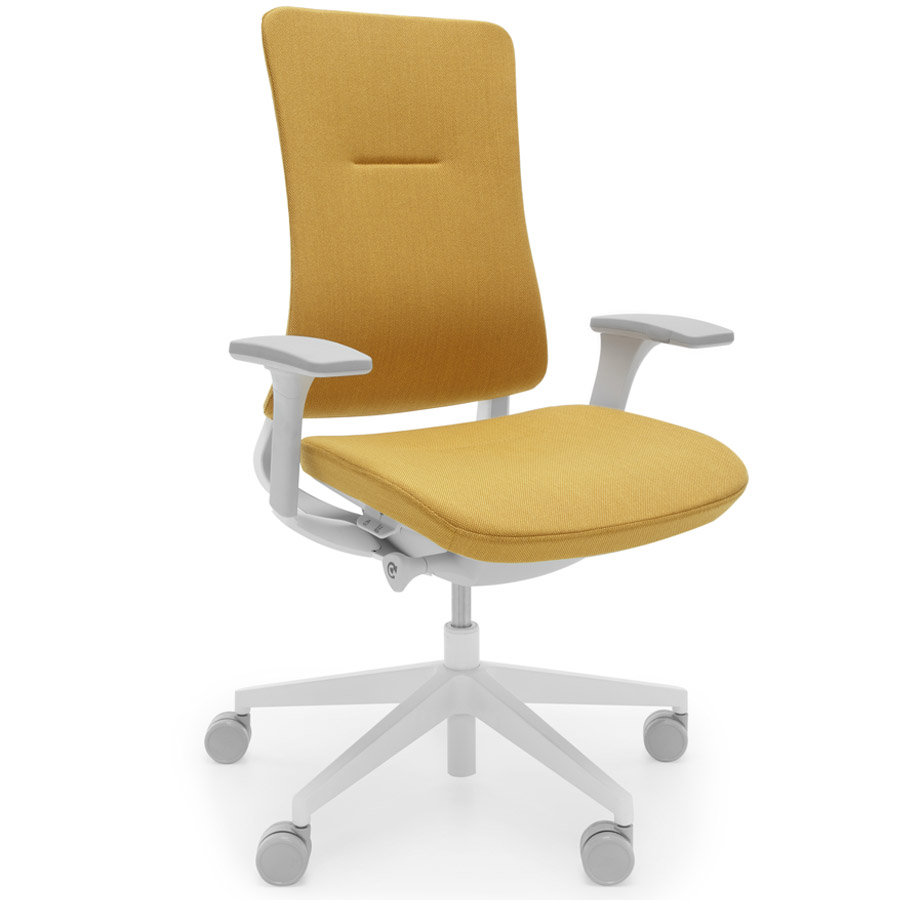 Profim Violle 130 SFL mit Polsterrücken hellgrau und Bezug NEXT gelb