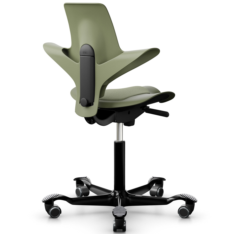 HAG Capisco Puls 8010  Moss mit Kissen Capture grüngrau Gestell schwarz