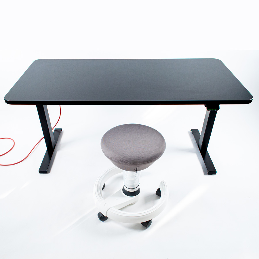 Bundle Schreibtisch CLEO schwarz & aeris Swoppster grau