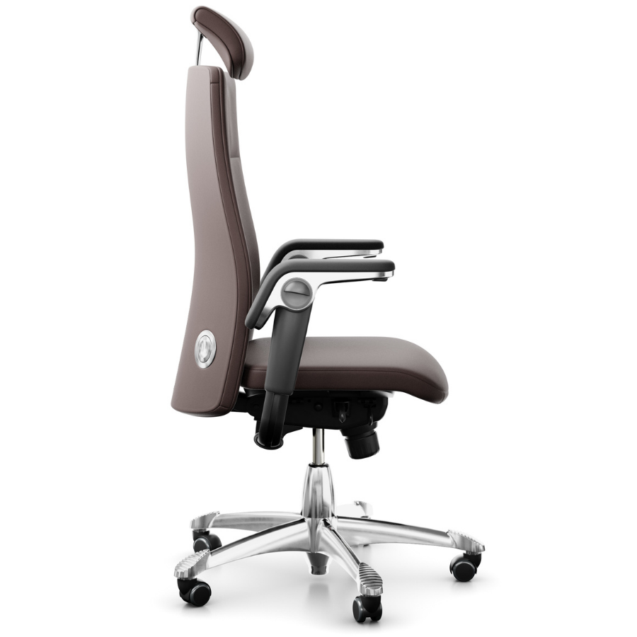 HAG Tribute 9031 Chefsessel Fußkreuz und Gestell komplett poliert - Seitenansicht