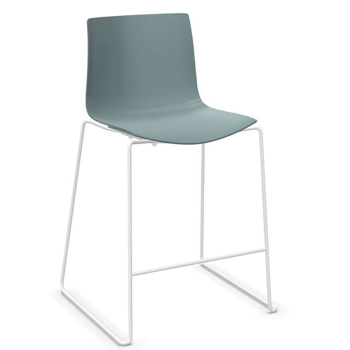 arper catifa 46 0474 Barhocker niedrig petrol weiss