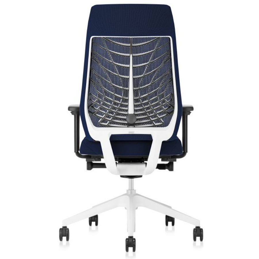 Interstuhl JOYCEis3 JC217 Bürostuhl mit Netzrücken Farbe kobaltblau - Rückansicht