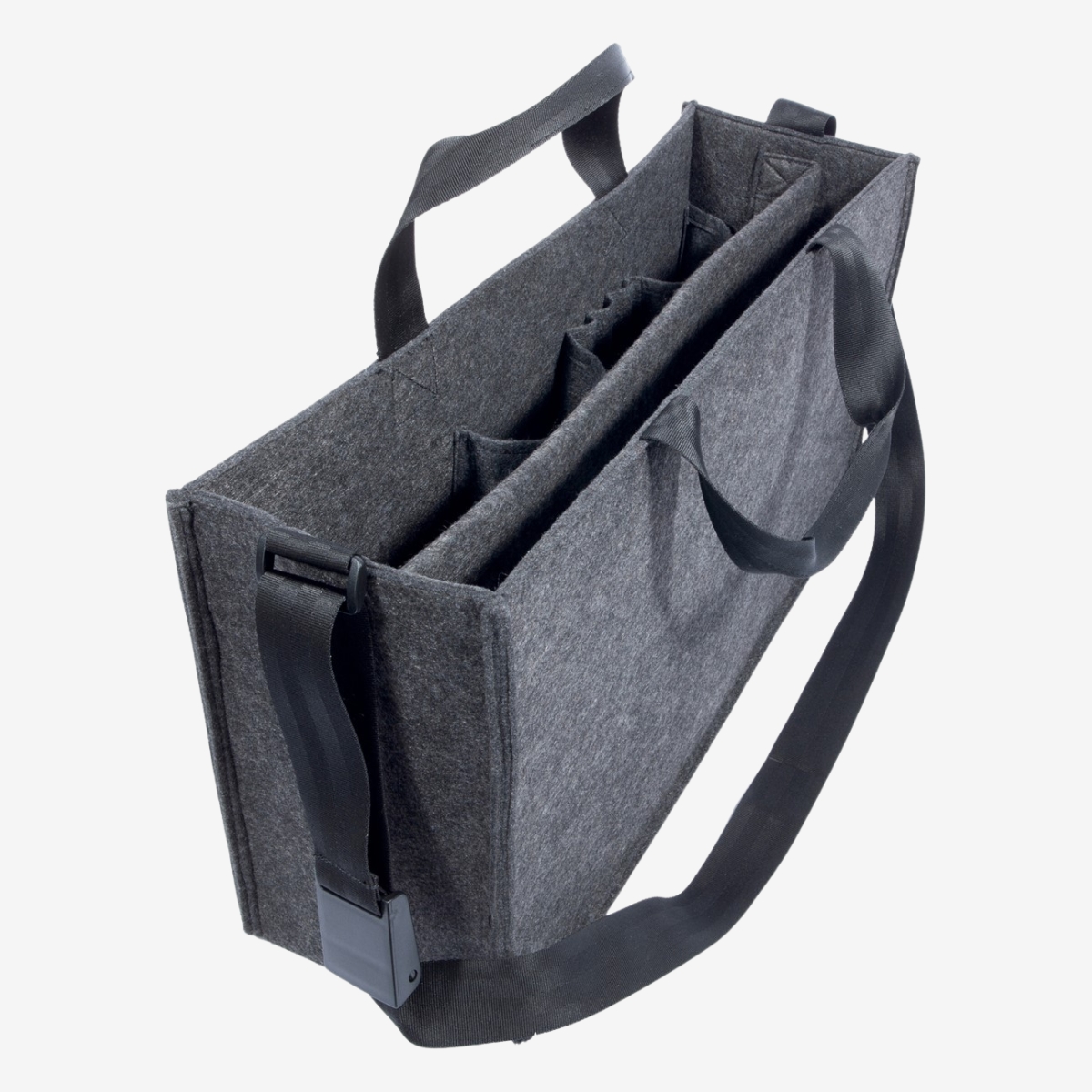 SIGEL Desk Sharing Bag Classic L | Büro Tasche für mobiles Arbeiten | dunkelgrau
