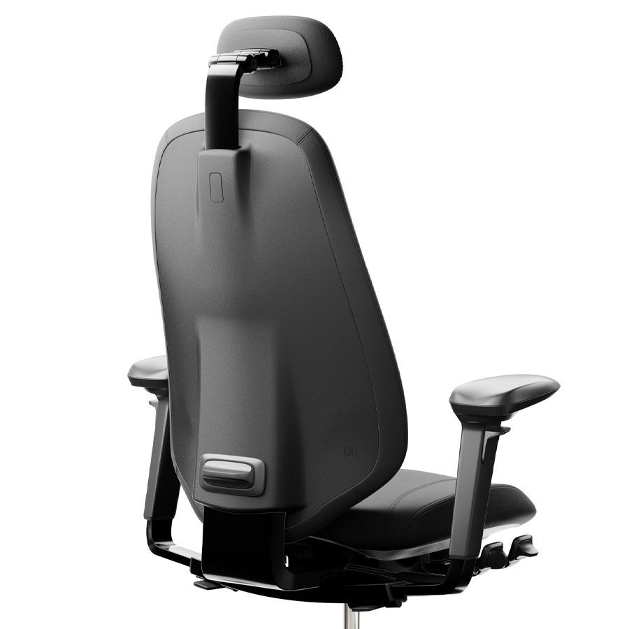 RH Mereo 300 black hohe Rückenlehne - Armlehnen u. Nackenstütze - Rückansicht