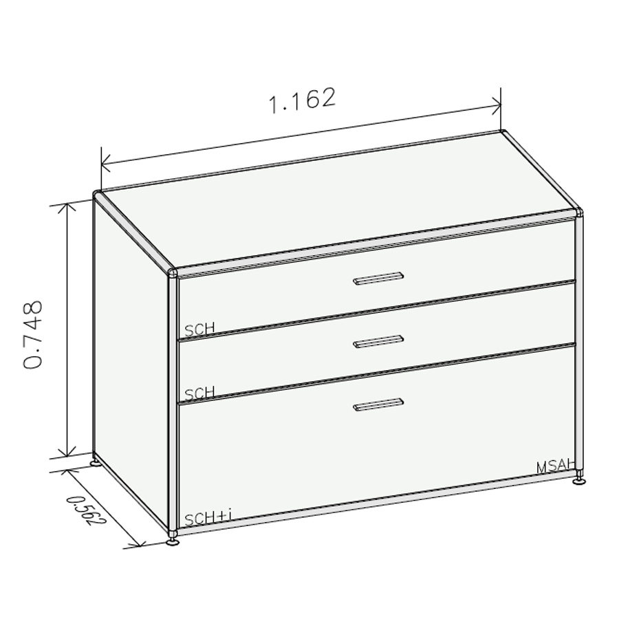 Bosse Solutions Sideboard weiß | Abmessungen