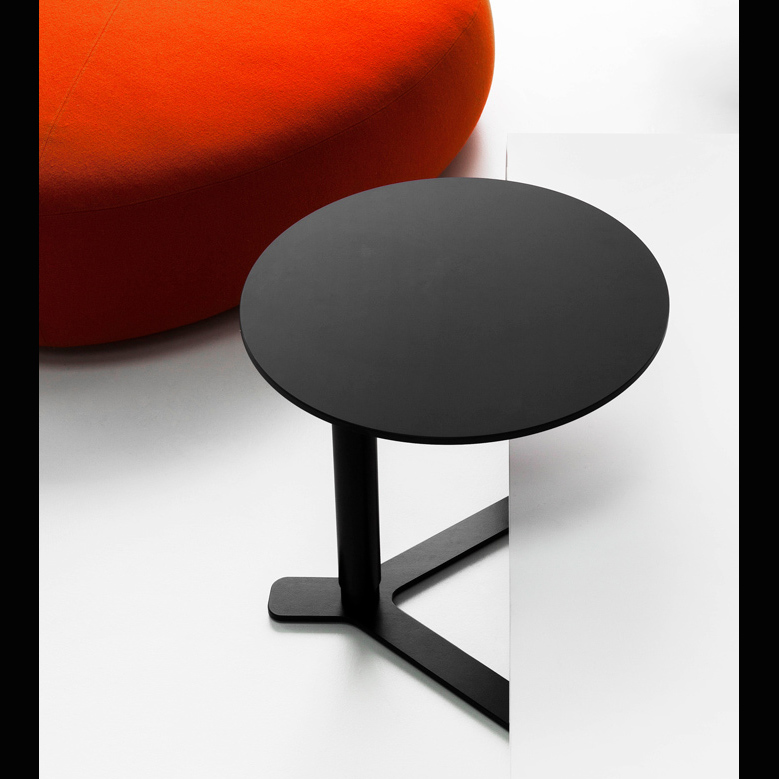 lapalma yo Beistelltisch schwarz rund von oben
