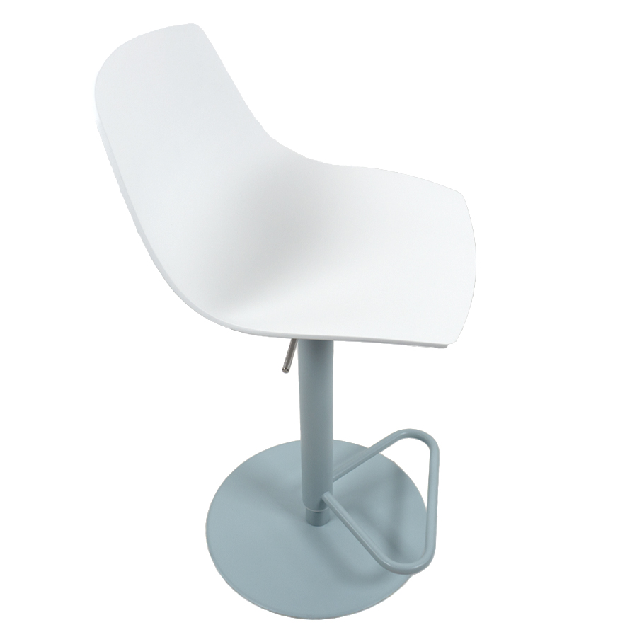 lapalma MIUNN S104 Barhocker | Baydur weiss | Gestell Celeste | Platte rund