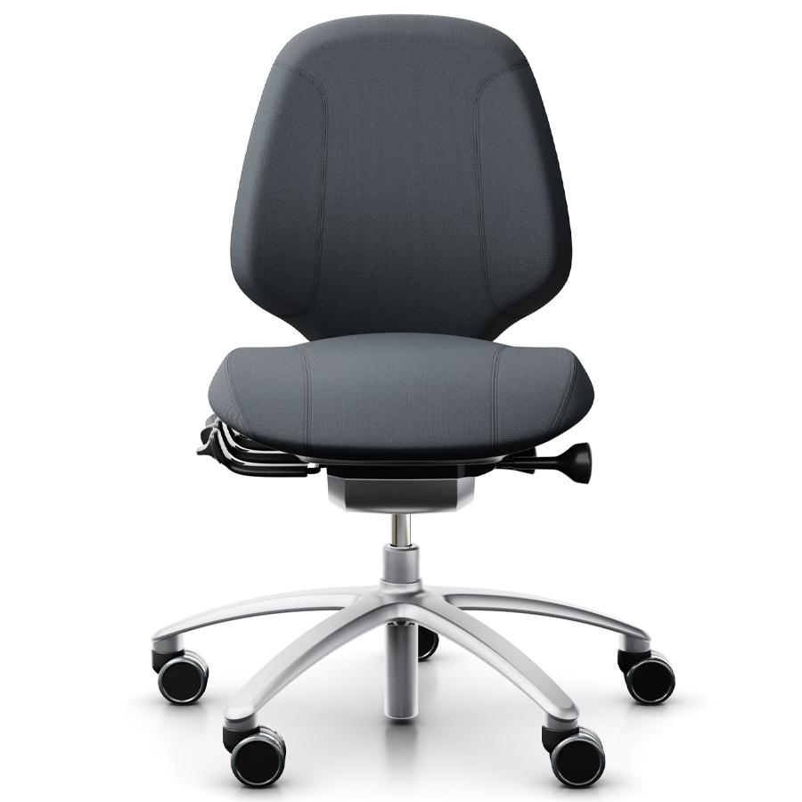 RH Mereo 200 silver mit halbhoher Rückenlehne - Gestell silber - Select grau - Frontansicht