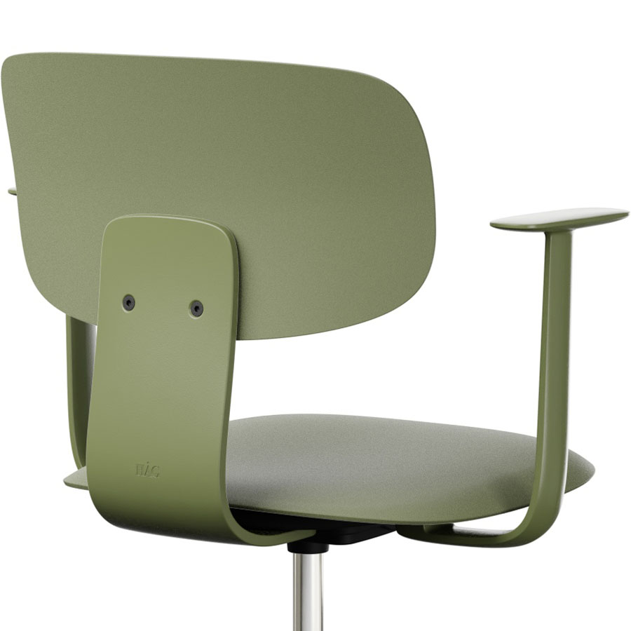 HAG Tion 2100 Bürostuhl Moss Grey mit Armlehnen - Sitz u. Rückenschale Kunststoff - Detailaufnahme
