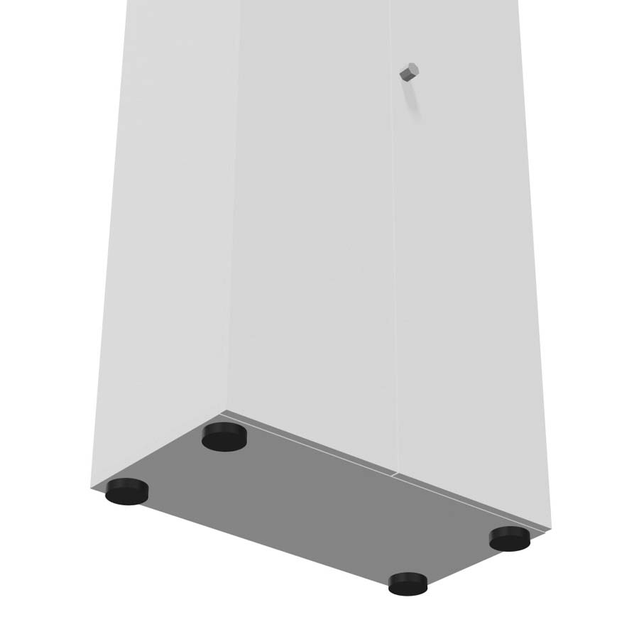 Aktenschrank STYLE mit Flügeltüren weiß - Größe 3 - 6 OH - Unterseite Stellfüße