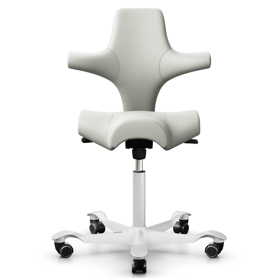 HAG Capisco  8106 Kunstleder weiß mit Gestell weiß - Front