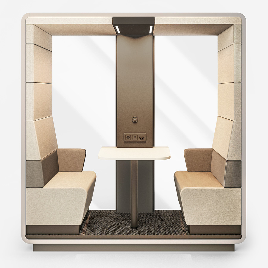 Hushoffice Hushmeet Open.S in Wool Biscuit und Cameo