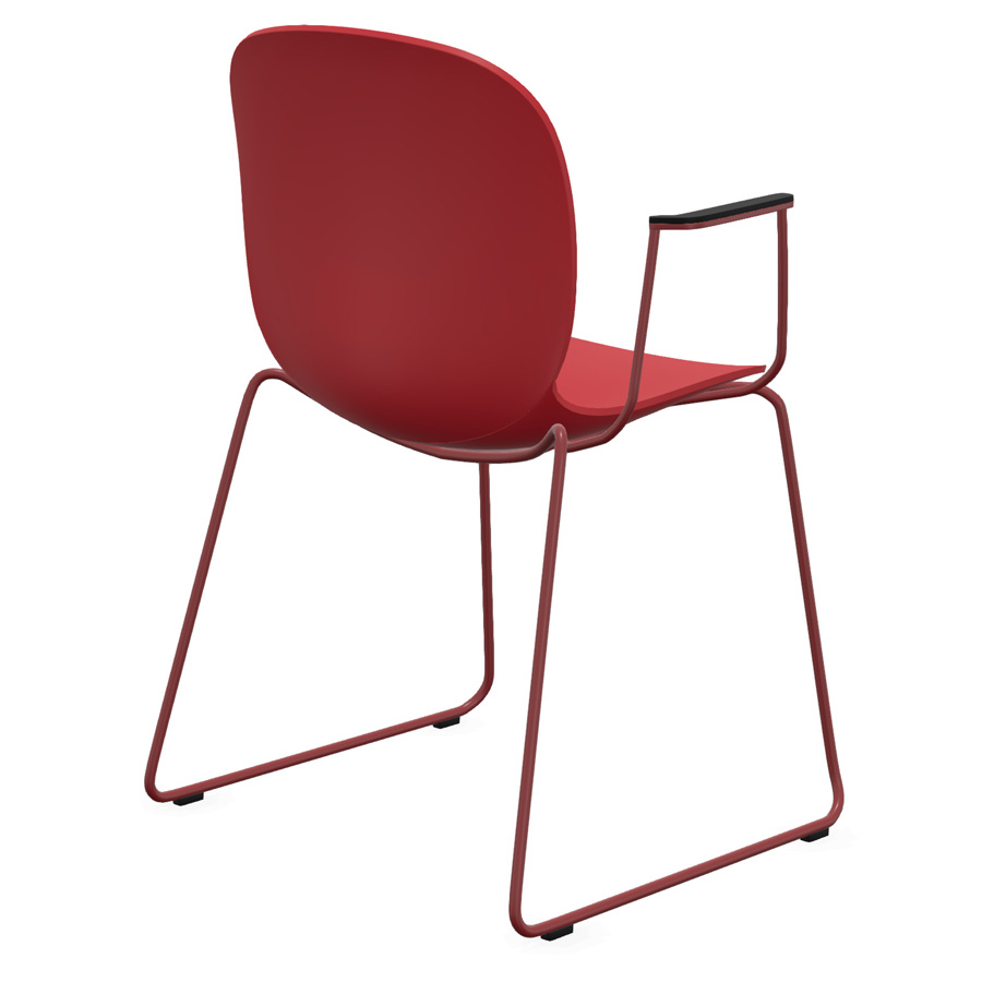 Profim Noor Kufenstuhl 6060 Poppy Lignon mit Armlehnen