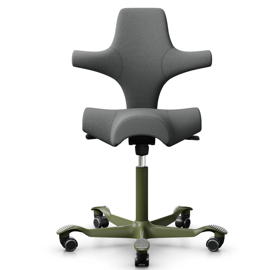 HAG Capisco 8106 Stoff Cura dunkelgrau Gestell Moss Grey