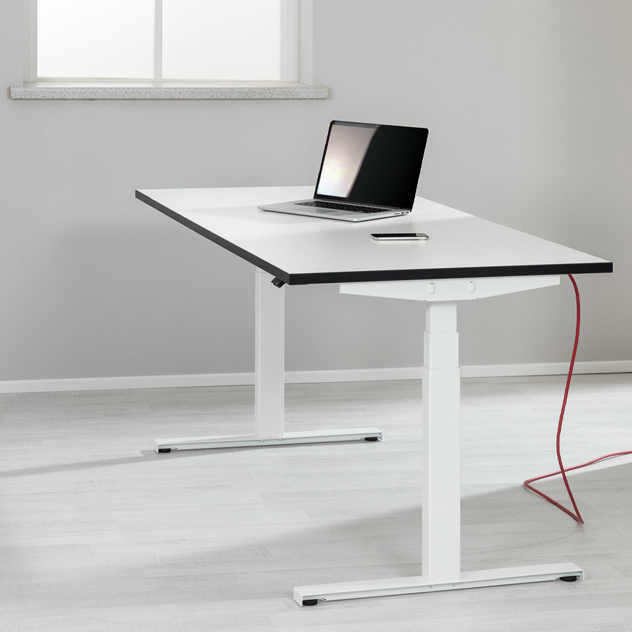 Kinder Schreibtisch CLEO elektrisch höhenverstellbar Weiß