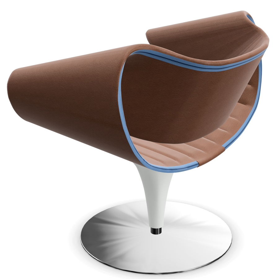 Züco Perillo PR281 Lounge Sessel - Reißverschluss hellblau